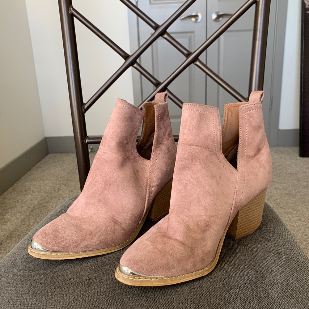 Tan booties